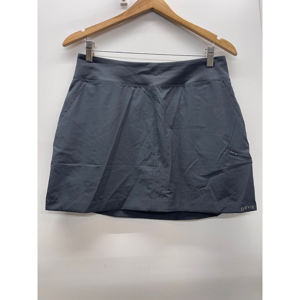Orvis Womens Black Ripstop Active Skort Size Medium Hiking Golf Travel